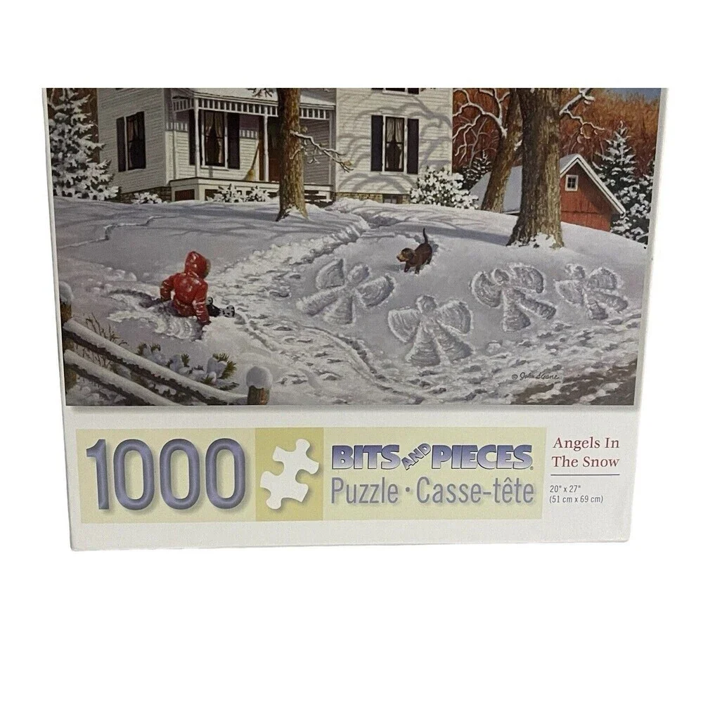 Bits And Pieces 1000 Piece Jigsaw Puzzle “ANGELS IN THE SNOW” New